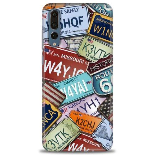 Huawei P20 Pro Kılıf HD Baskılı Kılıf - W6HQF + Tam Ekran Koruyucu