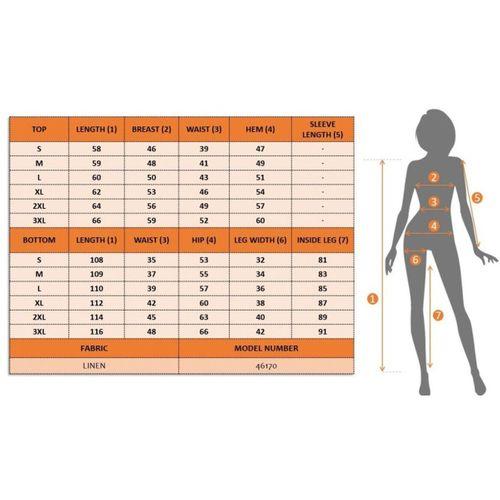 Kadın Askılı önden Düğmeli Bluz Ve Pantolon Keten Ikili Takım