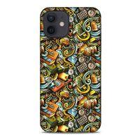 Graffitix (50) Desenli Silikon Kapak Apple iPhone 12 Kılıf