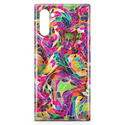 Samsung Galaxy Note 10 Kılıf Renkli Prizmalar 3d Arka Kapak Koruma Desenli Full Koruyucu