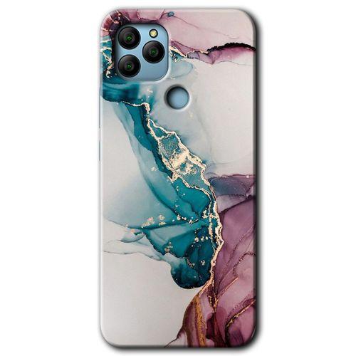 Potkal Hediye Fabrikası General Mobile GM 22 Plus Kılıf HD Desen Baskılı Arka Kapak - Liquid Mermer