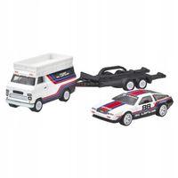 Eğitici Çocuk Hot Wheels Car Culture Team Transport DMC DeLorean & HW Rally Hauler Diecast Car