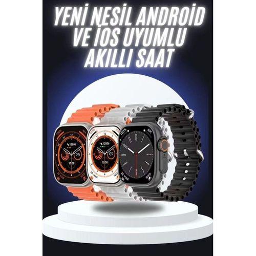 Yeni Nesil Akıllı Saat Çok Yönlü Titreşimli 49 Mm Android Ve İos Uyumlu