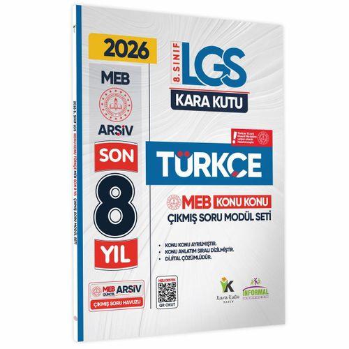 2026 LGS 8 Sınıf TÜRKÇE Karakutu MEB Çıkmış Soru Modülü Video/PDF Çözümlü Konu Konu Son 8 Yıl