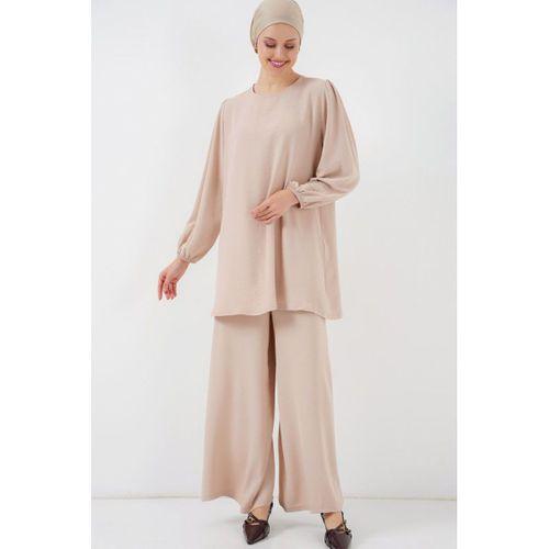 Ayrobin Tunik Pantolon Alt Üst Takım 6712 - Krem