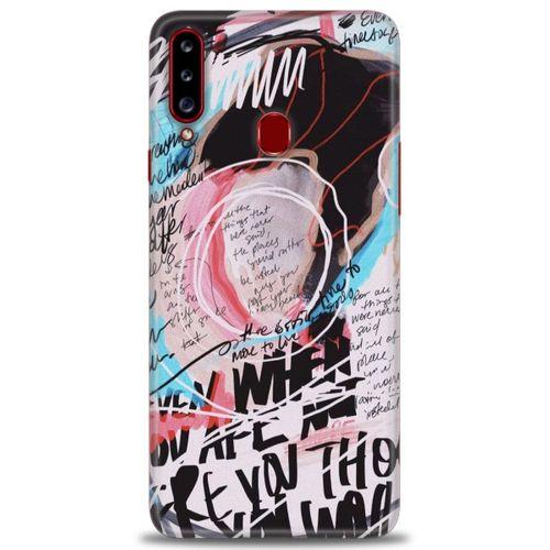 Samsung Galaxy A20S Kılıf HD Baskılı Kılıf - Yazılar + Tam Ekran Koruyucu