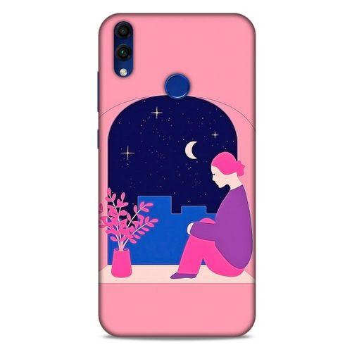 Huawei Honor 8C Kılıf Depresyon (3) Kapak Lacivert Turuncu