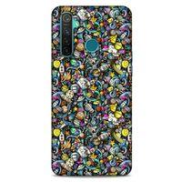 Graffitix (48) Desenli Silikon Kapak Oppo Realme 5 Pro Kılıf