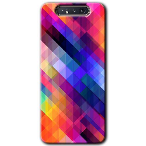 Samsung Galaxy A80 HD Baskılı Kılıf + 9D Tam Ekran Koruyucu - Multi Oblique