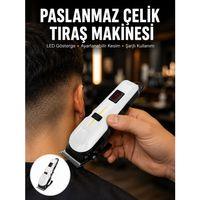 2025 Model Dijital Saç Sakal Tıraş Makinesi Islak Kuru Kullanıma Uygun Yeni Nesil