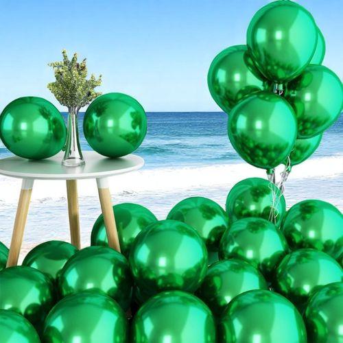 25 ADET KOYU YEŞİL KROM BALON PARLAK METALİK KROM KOYU YEŞİL BALON HELYUM GAZINA UÇAN BALONA UYGUN