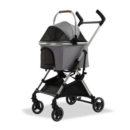 EuroDog Katlanabilir Köpek Arabası Koyu Gri 60x44x100 cm