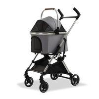 EuroDog Katlanabilir Köpek Arabası Koyu Gri 60x44x100 cm