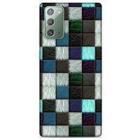 Samsung Galaxy Note 20 Kılıf Patchwork (46) Core Armor Kılıf Gri Cam Göbeği