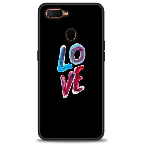Oppo AX7 Kılıf HD Baskılı Kılıf - Renkli Love + Tam Ekran Koruyucu