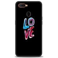 Oppo AX7 Kılıf HD Baskılı Kılıf - Renkli Love + Tam Ekran Koruyucu