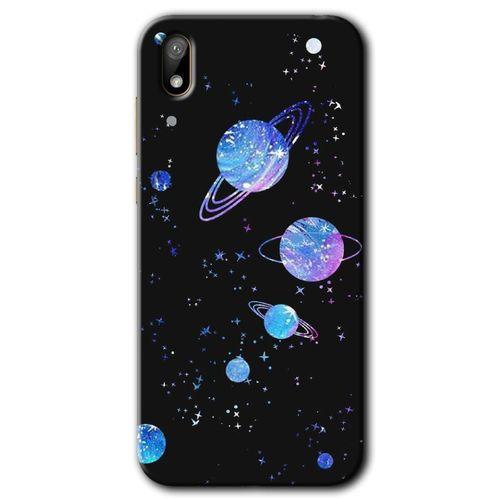 Huawei Y5 2019 Kılıf HD Desen Baskılı Arka Kapak + Temperli Cam - Samanyolu Galaksi