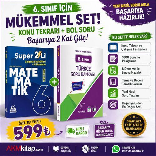 Karekök Yayınları 6. Sınıf Türkçe ve Örnek Akademi Süper İkili Matematik Seti 2 Kitap