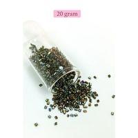 Kesme Cam Boncuk 2mm - 20 Gram - Asker Yeşili -BNC340