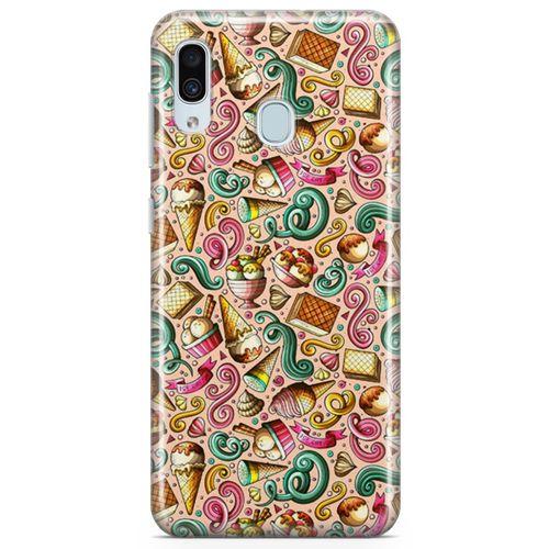 Samsung Galaxy A20 Kılıf Gelato Dondurma Arka Kapak Koruma Desenli Full Koruyucu
