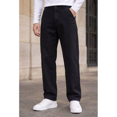 Luchino Regular Fit %100 Pamuk Gabardin Erkek Pantolon - Siyah