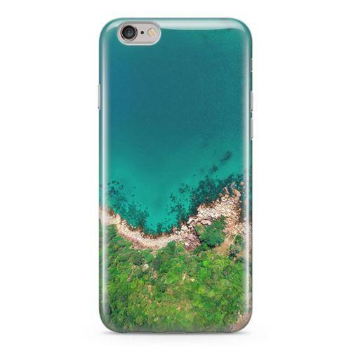 Apple iPhone 6 Plus - 6S Plus Kılıf Mavi Tur Arka Kapak Koruma Desenli Full Koruyucu