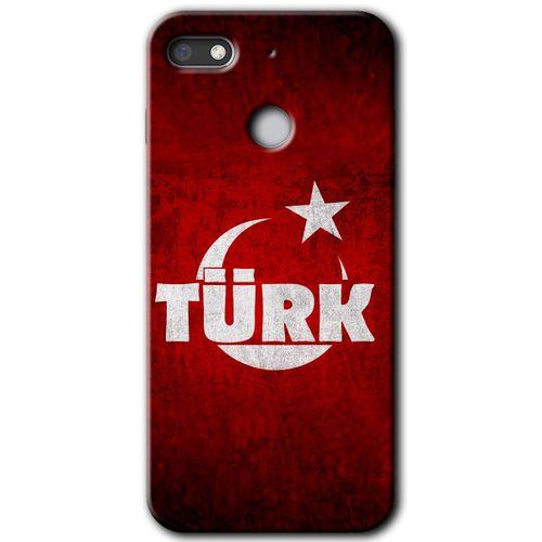 General Mobile GM 8 Go HD Baskılı Kılıf + 9D Tam Ekran Koruyucu - Ayyıldız Türk