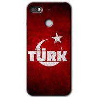 General Mobile GM 8 Go HD Baskılı Kılıf + 9D Tam Ekran Koruyucu - Ayyıldız Türk
