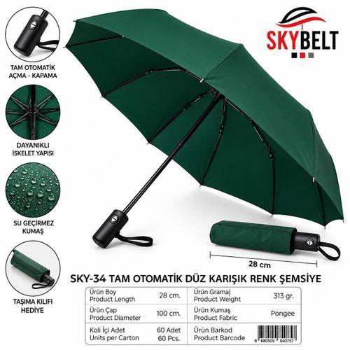 TAM OTOMATİK) ERKEK ŞEMSİYE ( SİYAH)