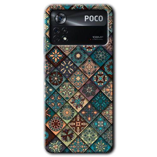 Poco x4 Pro Kılıf HD Desen Baskılı Arka Kapak + Temperli Cam - Mandala Desen