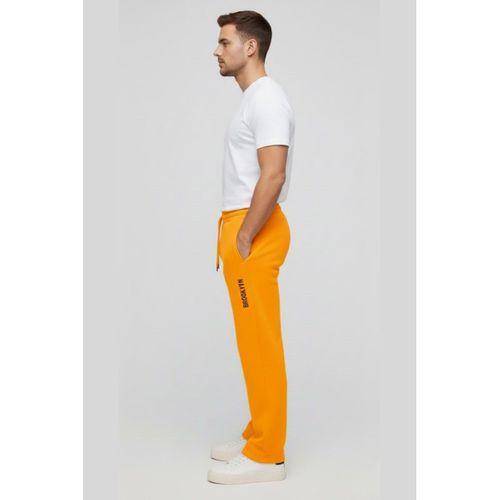 Erkek İçi Polarlı 3 iplik Kalın Brooklyn Baskılı Eşofman Altı SPR25EA70