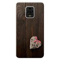 Xiaomi Redmi Note 9 Pro Kılıf Ahşam Fon Hediye Kalp Baskılı Esnek TPU Silikon