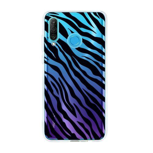 Huawei P30 Lite Zebra Pattern Premium Şeffaf Silikon Kılıf