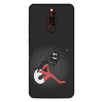 Xiaomi Redmi 8 Kılıf Depresyon (34) Slim Armor Kılıf Yeşil Fuşya