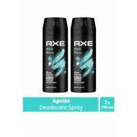 2 Adet Axe Erkek Sprey Deodorant Apollo 48 Saat Etkileyici Koku Vücut Spreyi 150 ml