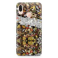Huawei P20 Lite Kılıf Okulum Doodle Arka Kapak Koruma Desenli Full Koruyucu