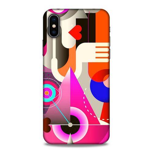 Lopard Apple iPhone XS Uyumlu Kılıf Soyut Sanat (17) Baskılı Tasarım Kılıf