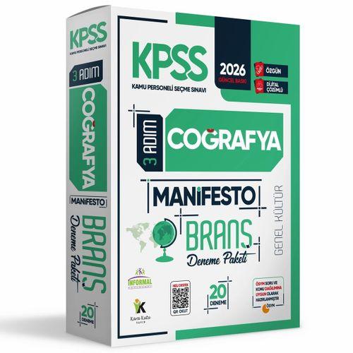 2026 KPSS Ön Lisans Coğrafya Kara Kutu Soru Bankası ve Manifesto Çözümlü Branş Deneme 2li Seti