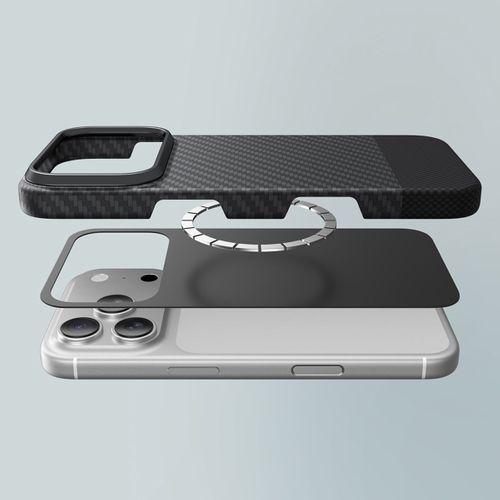 Apple iPhone 17 Pro Kılıf M-safe Şarj Özellikli 1500D Aramid Fiber Amazingthing Titan Max Serisi Kapak