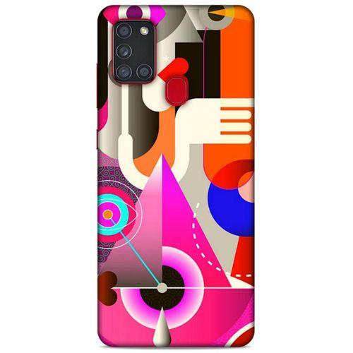 Lopard Samsung Galaxy A21s Uyumlu Kılıf Soyut Sanat (17) Baskılı Tasarım Kılıf