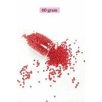 Dökme Cam Kum Boncuk (11/0) 2 mm - 60 Gram -  Kırmızı - BNC039