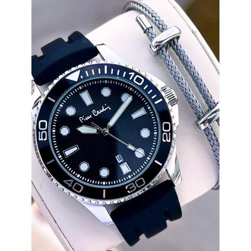 Pierre Cardin Silikon Kordon 2 Yıl Garantili 3 Atm Suya Dayanıklı Erkek Kol Saati PP.800311F01