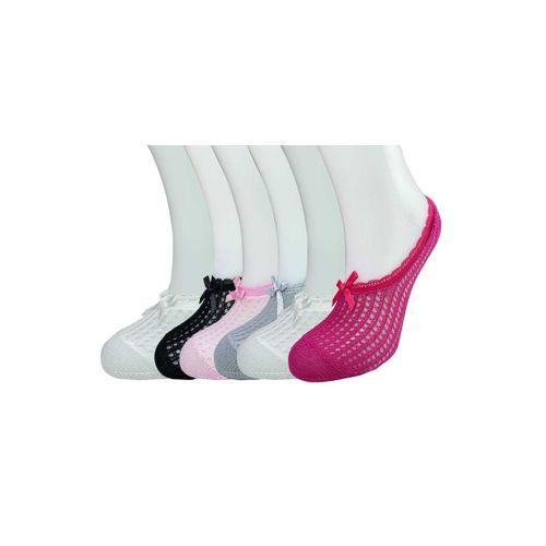 6 Adet Fiyonklu File Kadın Babet Çorap