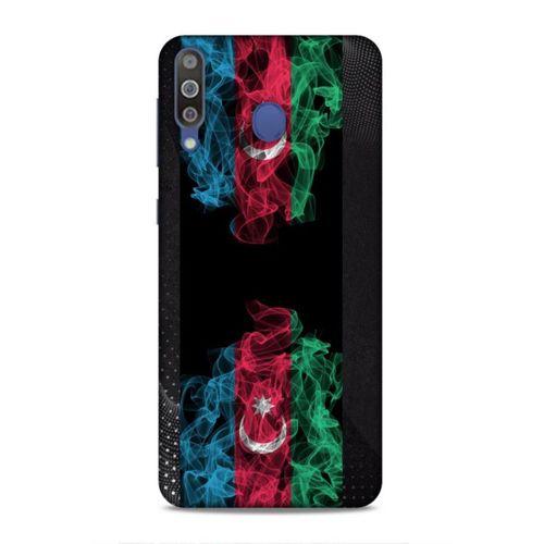 Samsung Galaxy M30 Uyumlu Kılıf Azarbaijan (5) Koruma Kabı Azeri Bayrak İllustre