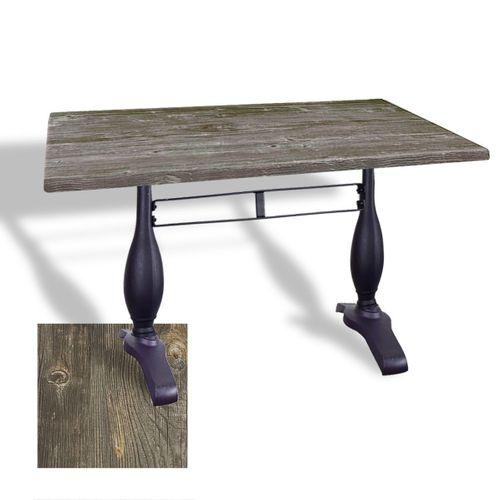 Dockers Çipa 3011 Döküm Ayak Masa 80x120 cm - (Werzalit, Wermodin ve Allzalit Tabla) - Old Pine