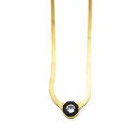 Çağla İtalyan Zincir Çelik Kolye - Altın