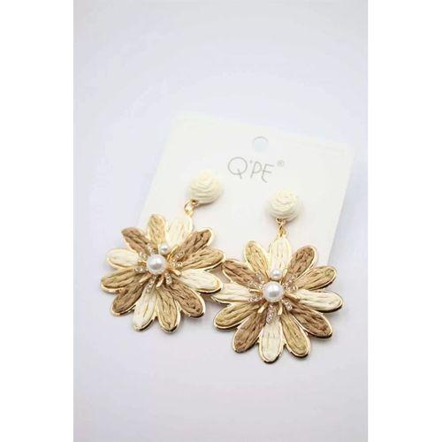 Hasır Çiçek Küpe - ÇOK RENKLİ