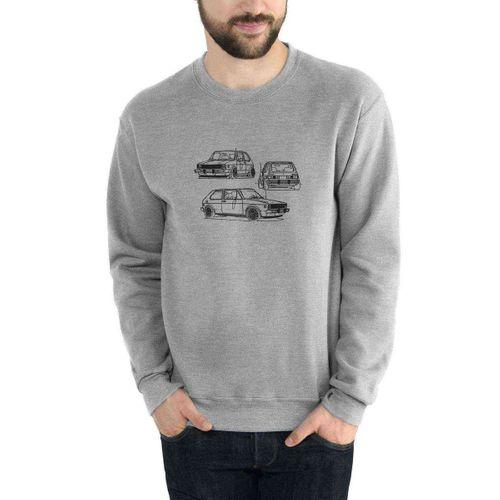 Wv Golf Baskılı Gri Erkek Sweatshirt
