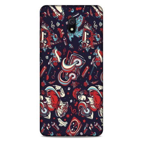 Retro (6) Desen Silikon Kılıf Renkli Xiaomi Redmi 8A Kılıf