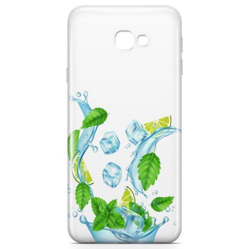 Samsung Galaxy J4 Plus Kılıf Nane Limon Buz Arka Kapak Koruma Desenli Full Koruyucu